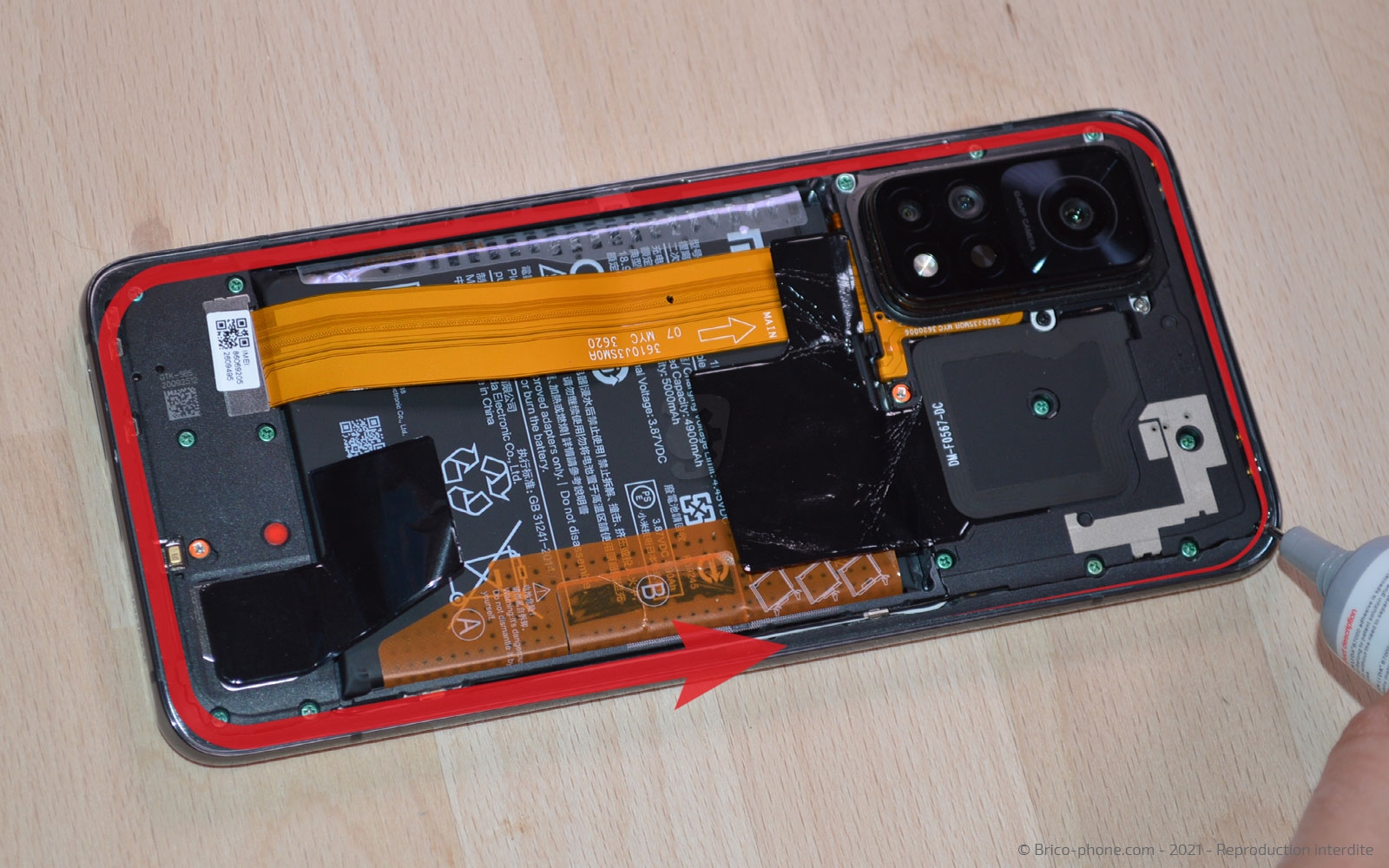 Changement du connecteur de charge sur Mi 10T photo 1