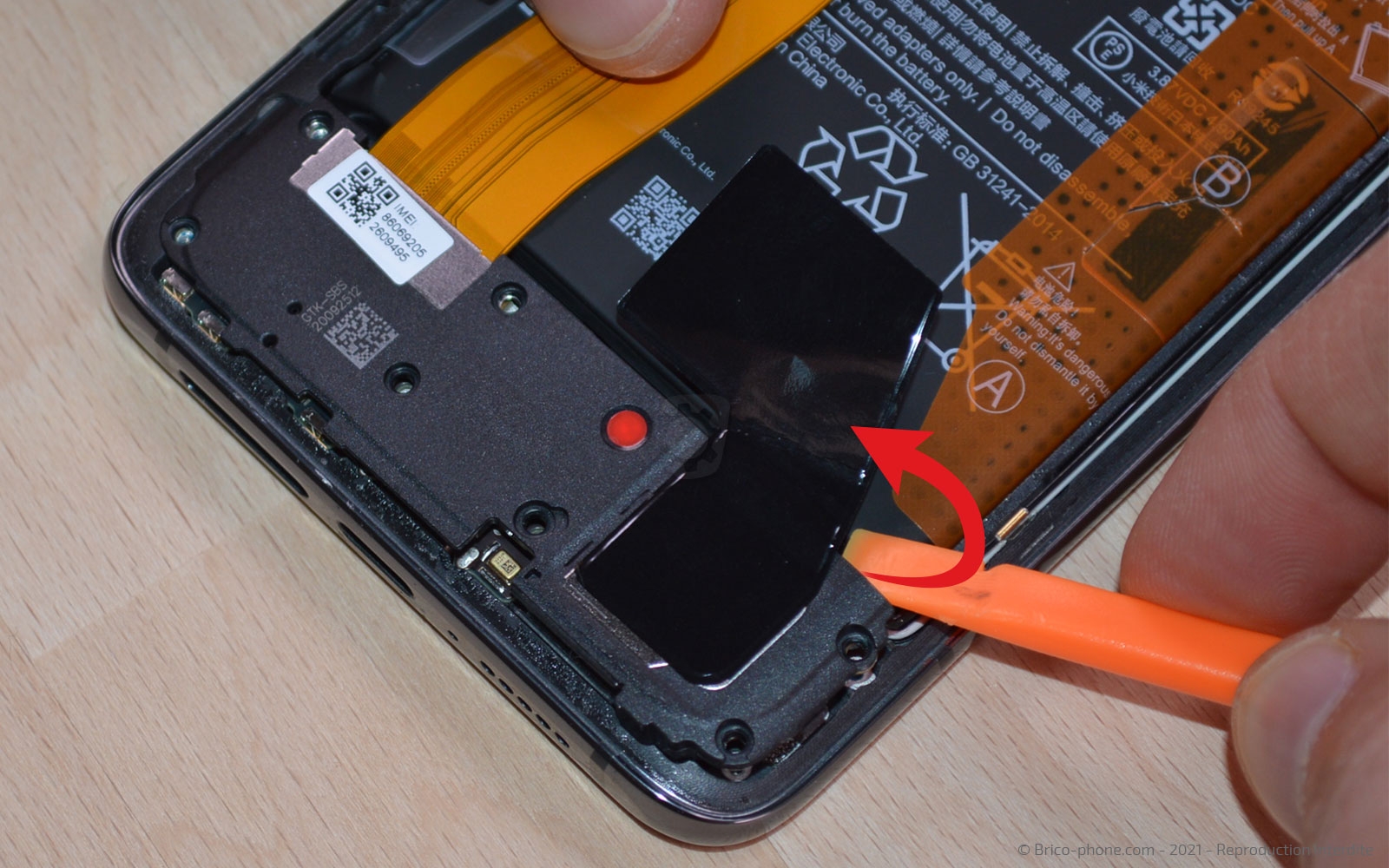 Changement du connecteur de charge sur Mi 10T photo 2