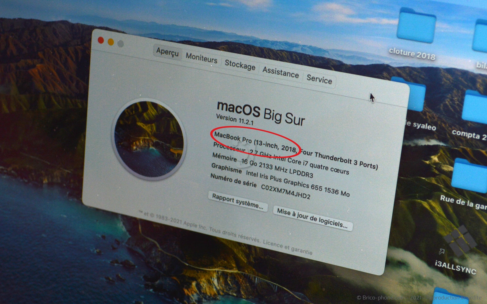 Changement de batterie sur Macbook Pro 13 pouces A1989 EMC 3214 - 2018 photo 2