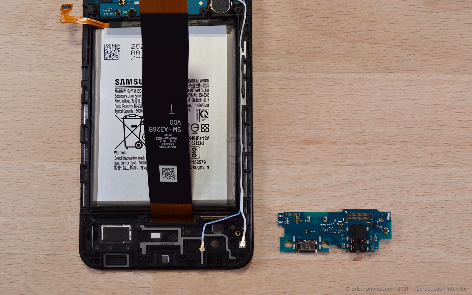 Changement du bloc écran sur Galaxy A32 5G photo 2