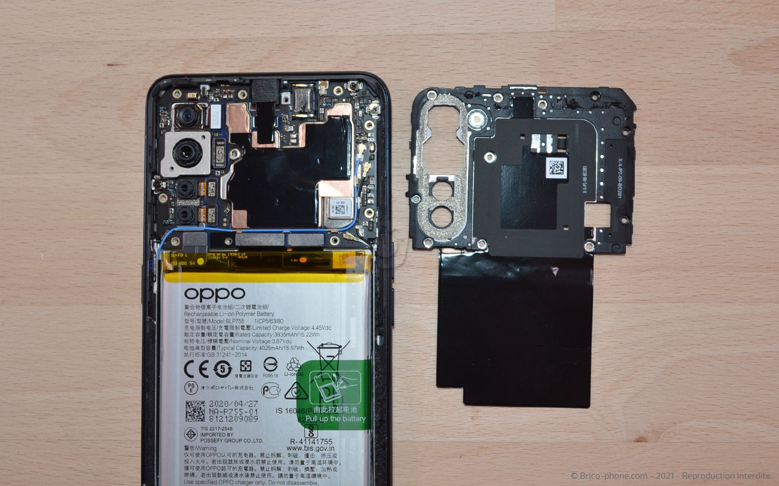 Démontage complet sur Find X2 Lite photo 3