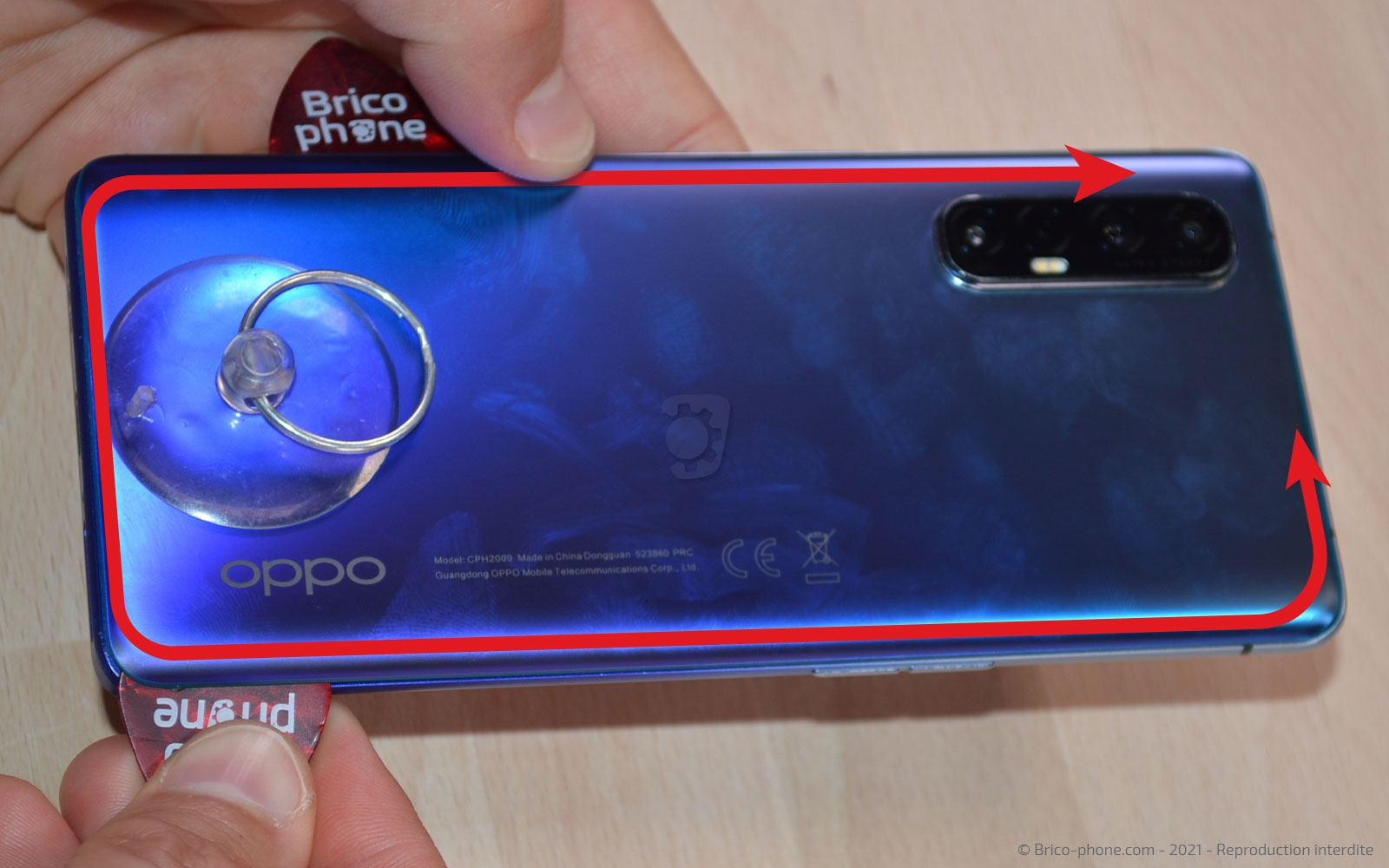 Changement de la vitre arrière sur Find X2 Neo photo 3