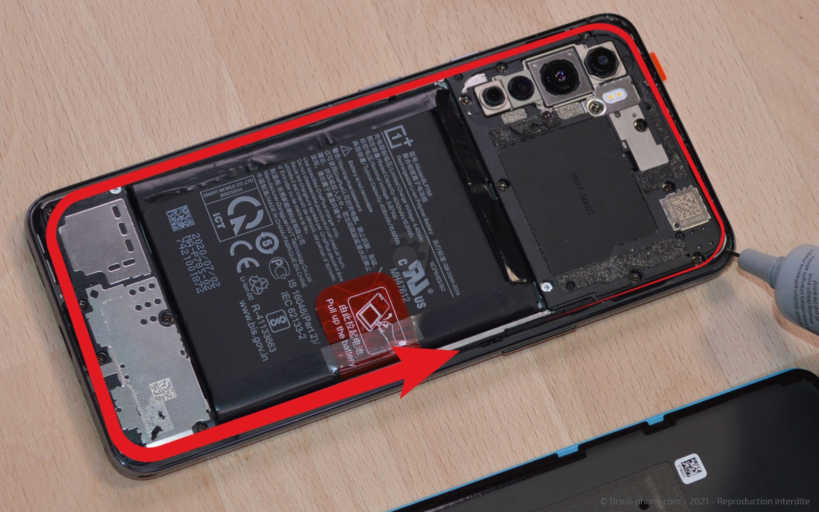 Changement de la batterie sur OnePlus Nord photo 1