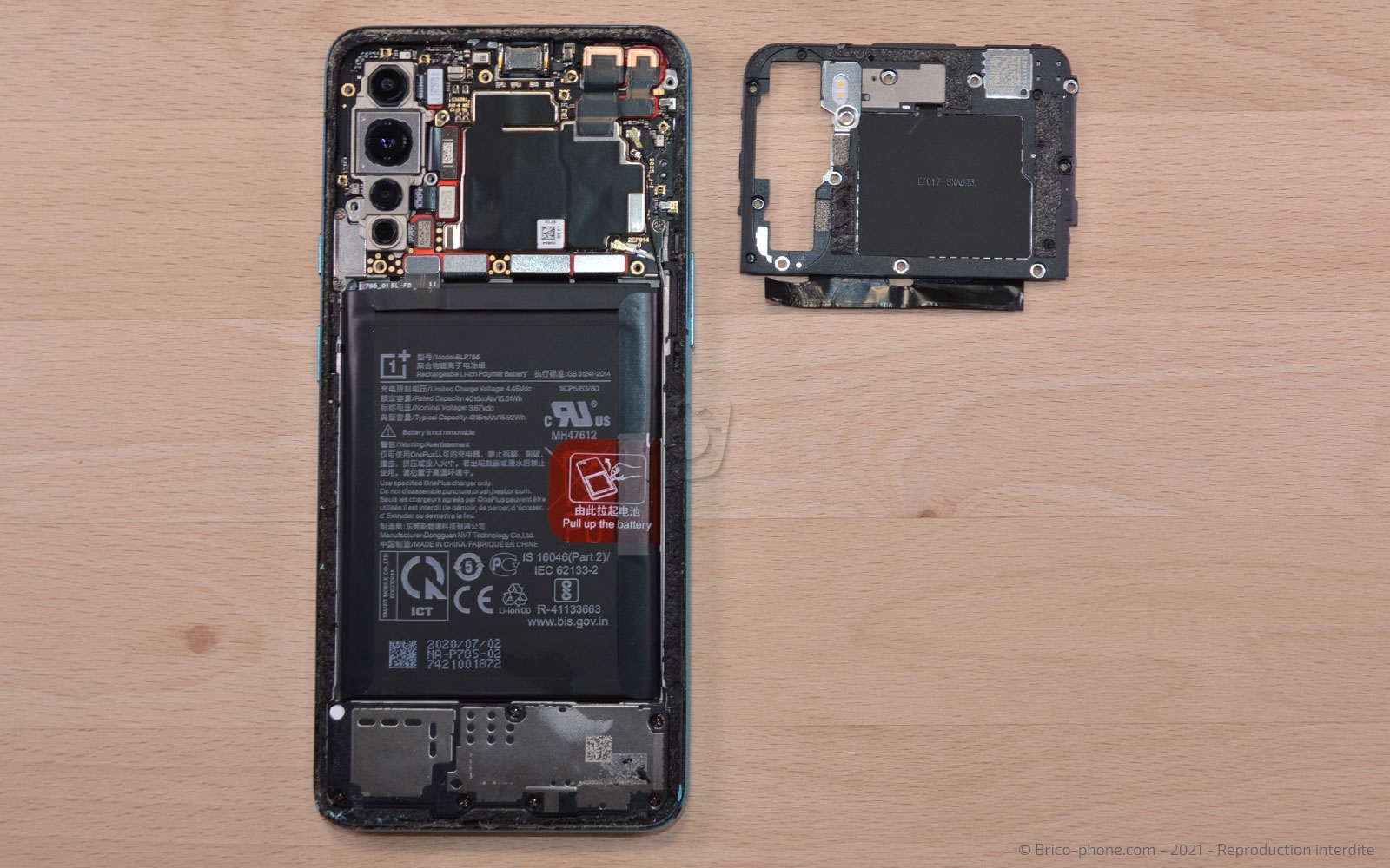 Changement du bloc écran sur OnePlus Nord photo 3