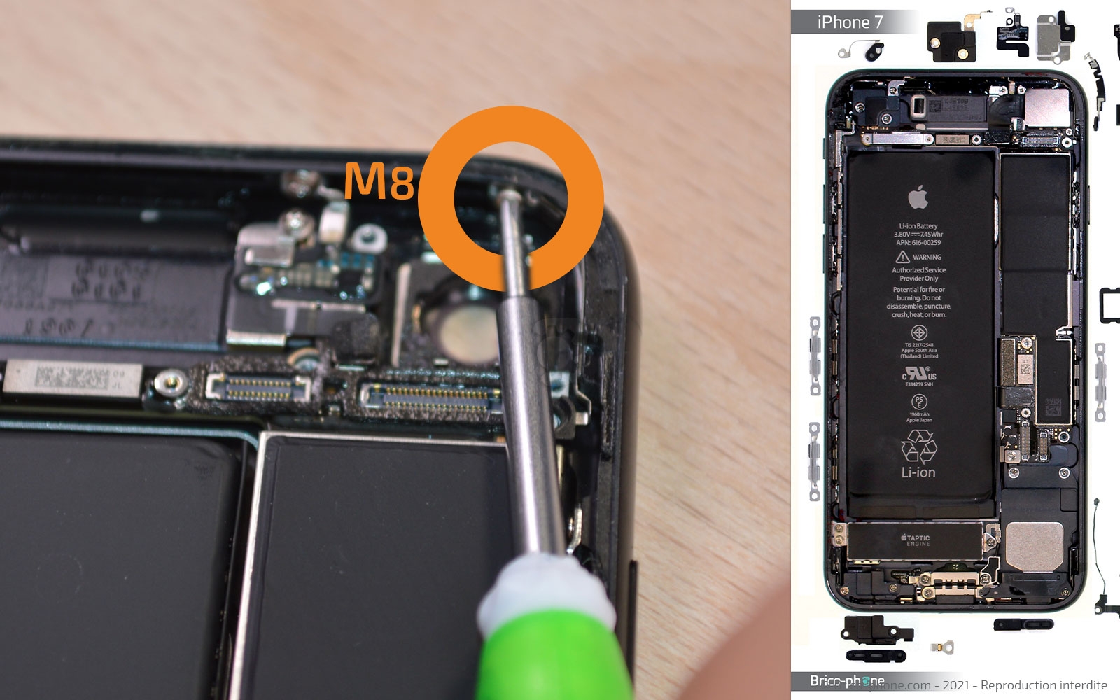 Changement de la coque arrière sur iPhone 7 photo 3