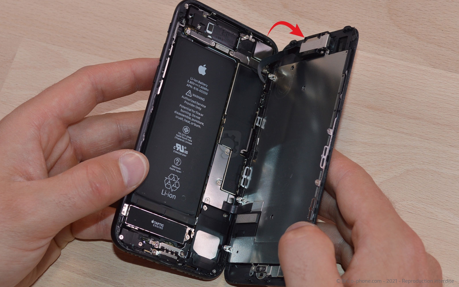 Changement de la coque arrière sur iPhone 7 photo 4