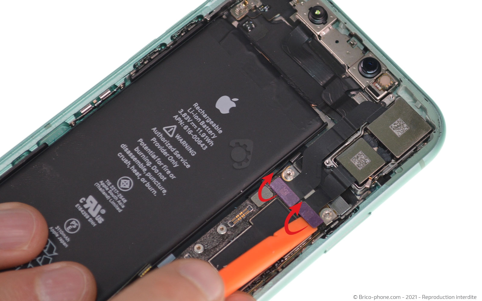 Changement de la coque arrière sur iPhone 11 photo 1