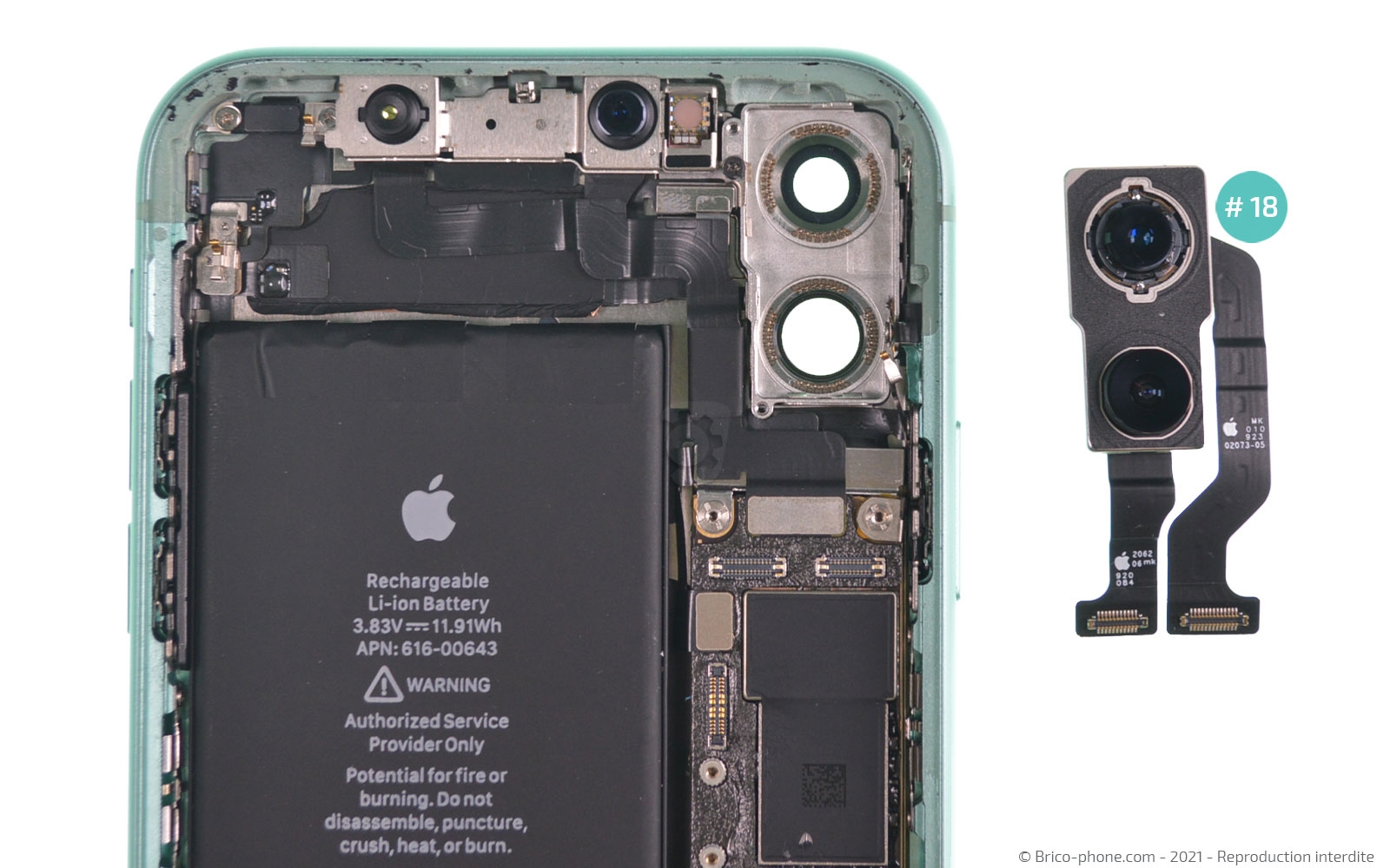 Changement de la coque arrière sur iPhone 11 photo 3