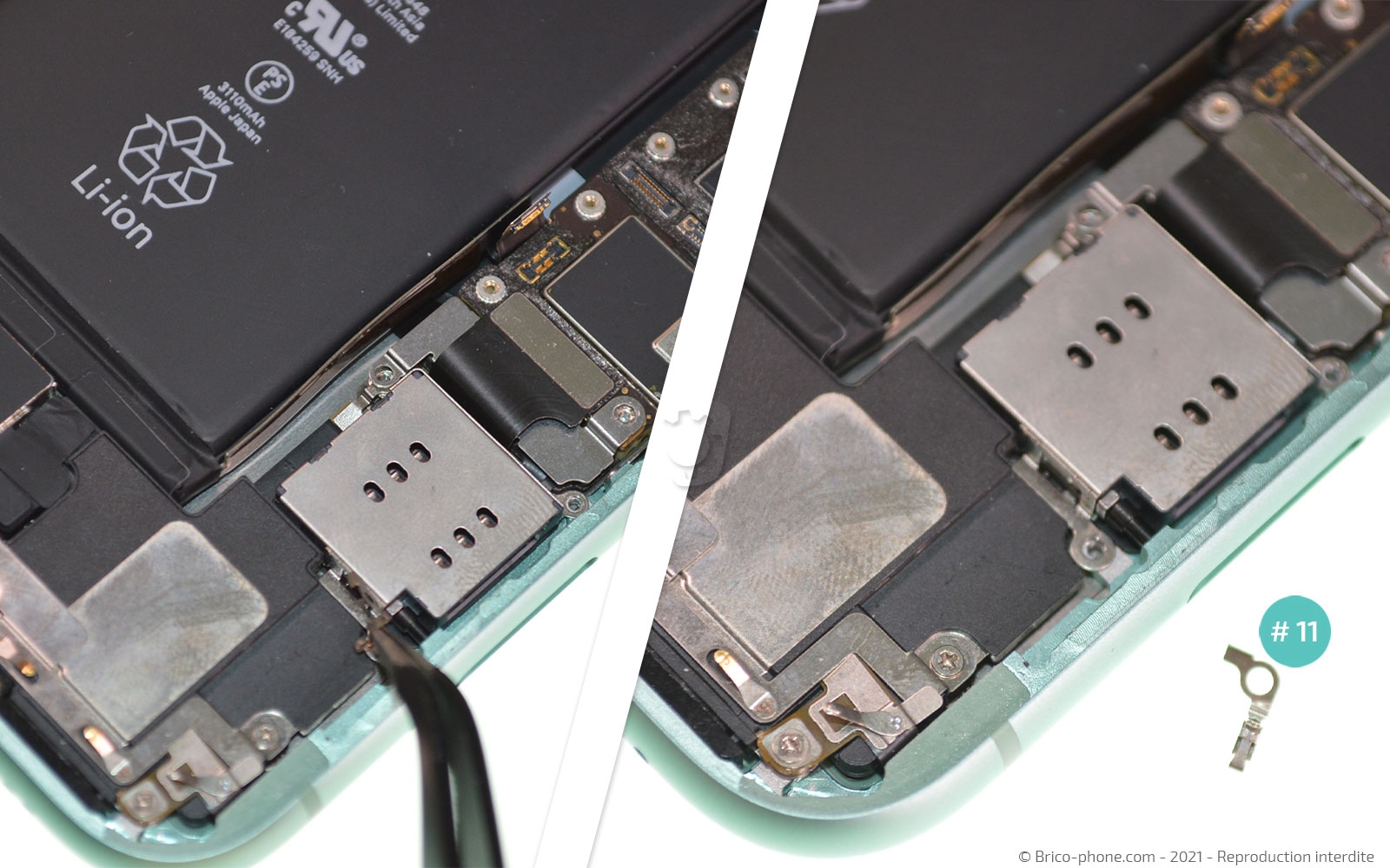 Changement de la coque arrière sur iPhone 11 photo 2