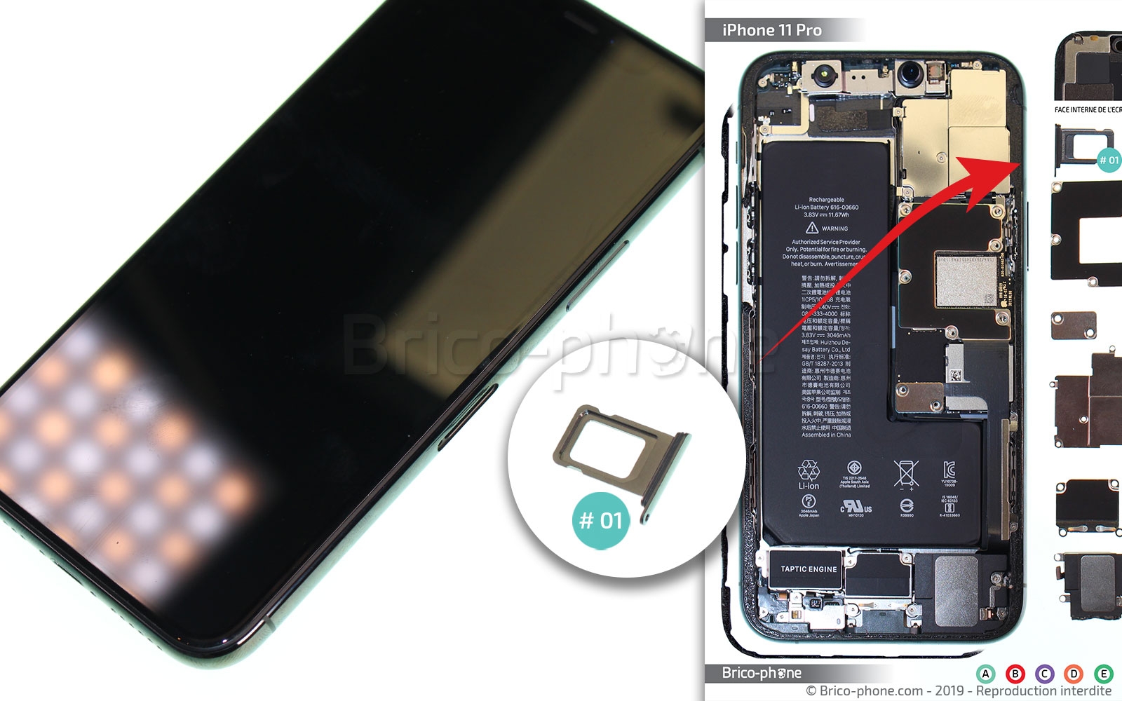 Changement de la coque arrière sur iPhone 11 Pro photo 3