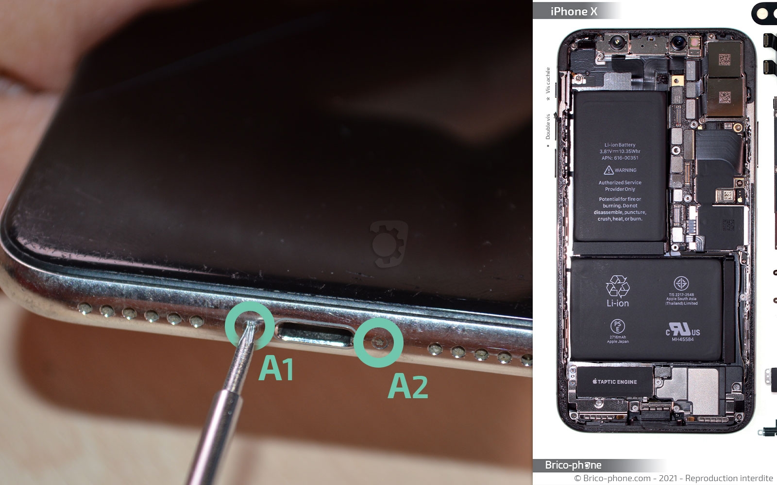 Changement de la coque arrière complète sur iPhone X photo 1