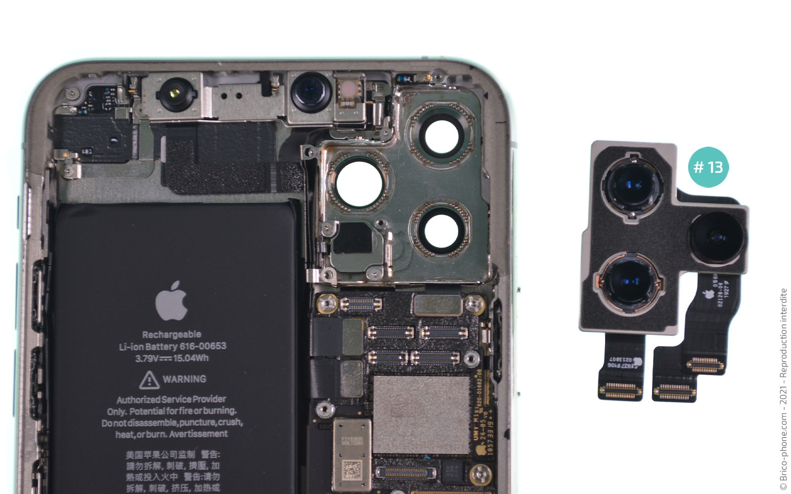 Changement de la coque arrière complète sur iPhone 11 Pro Max photo 4