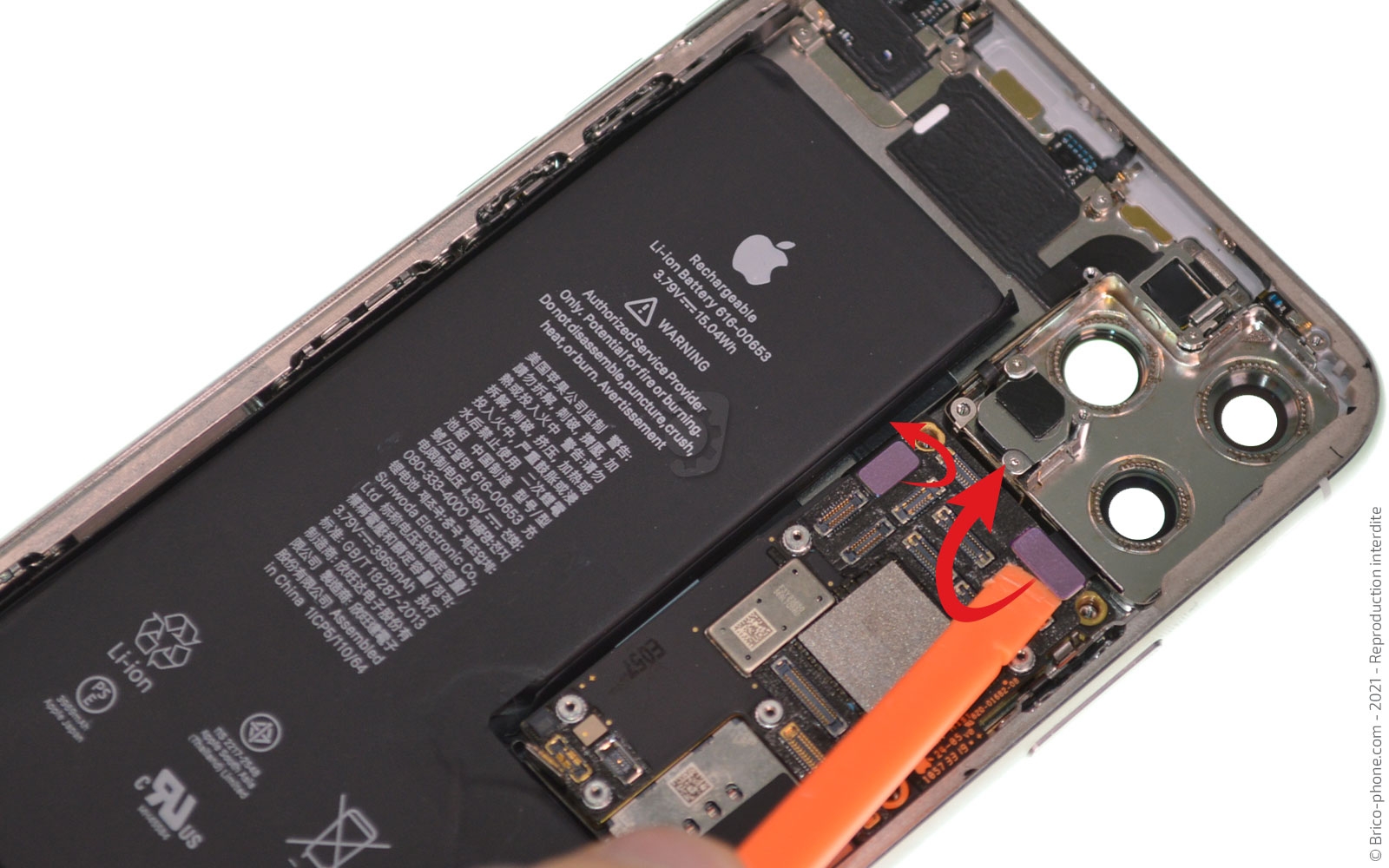 Changement de la coque arrière complète sur iPhone 11 Pro Max photo 2