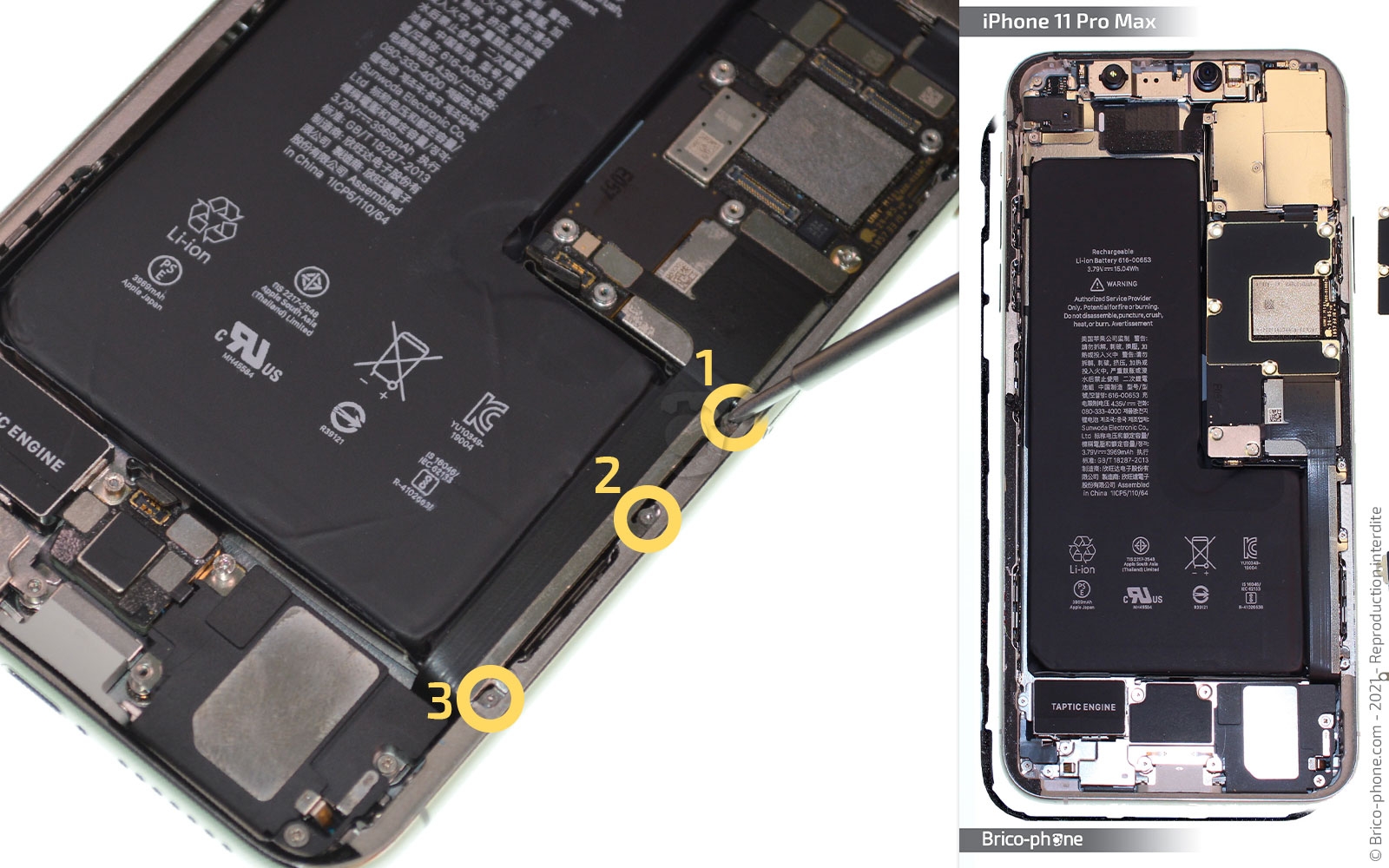 Changement de la coque arrière complète sur iPhone 11 Pro Max photo 1