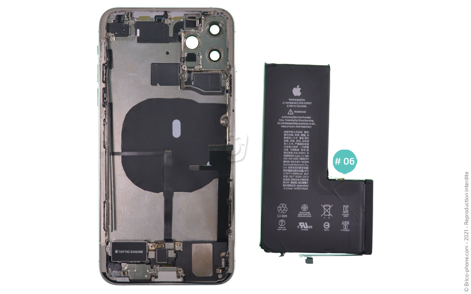 Changement de la coque arrière complète sur iPhone 11 Pro Max photo 4